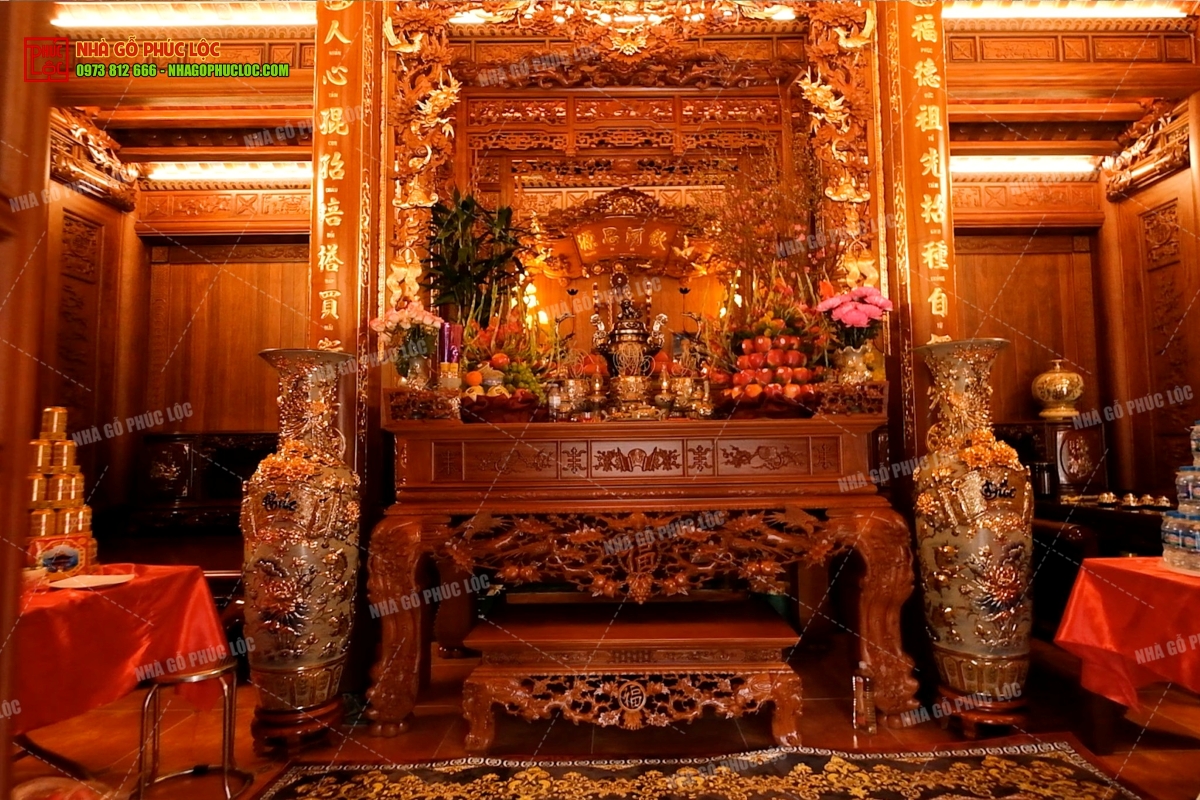 Kích thước sập thờ cân đối với không gian