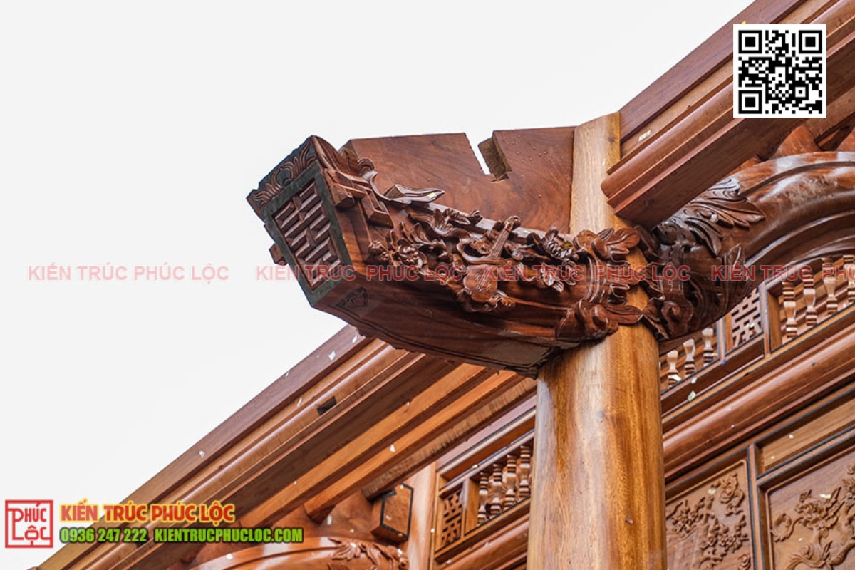 Hoa văn hình chữ Thọ trên kẻ hiên